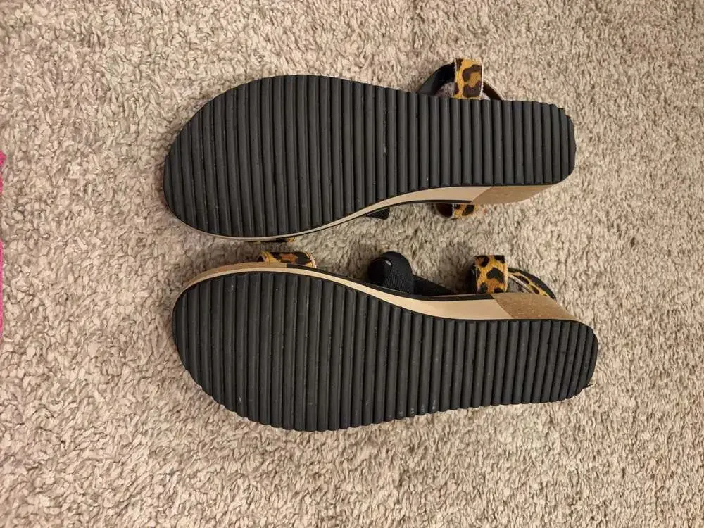 Yellow Box Janalee Leopard Print Platform Sandals Size 8.5 - Picture 8 of 8